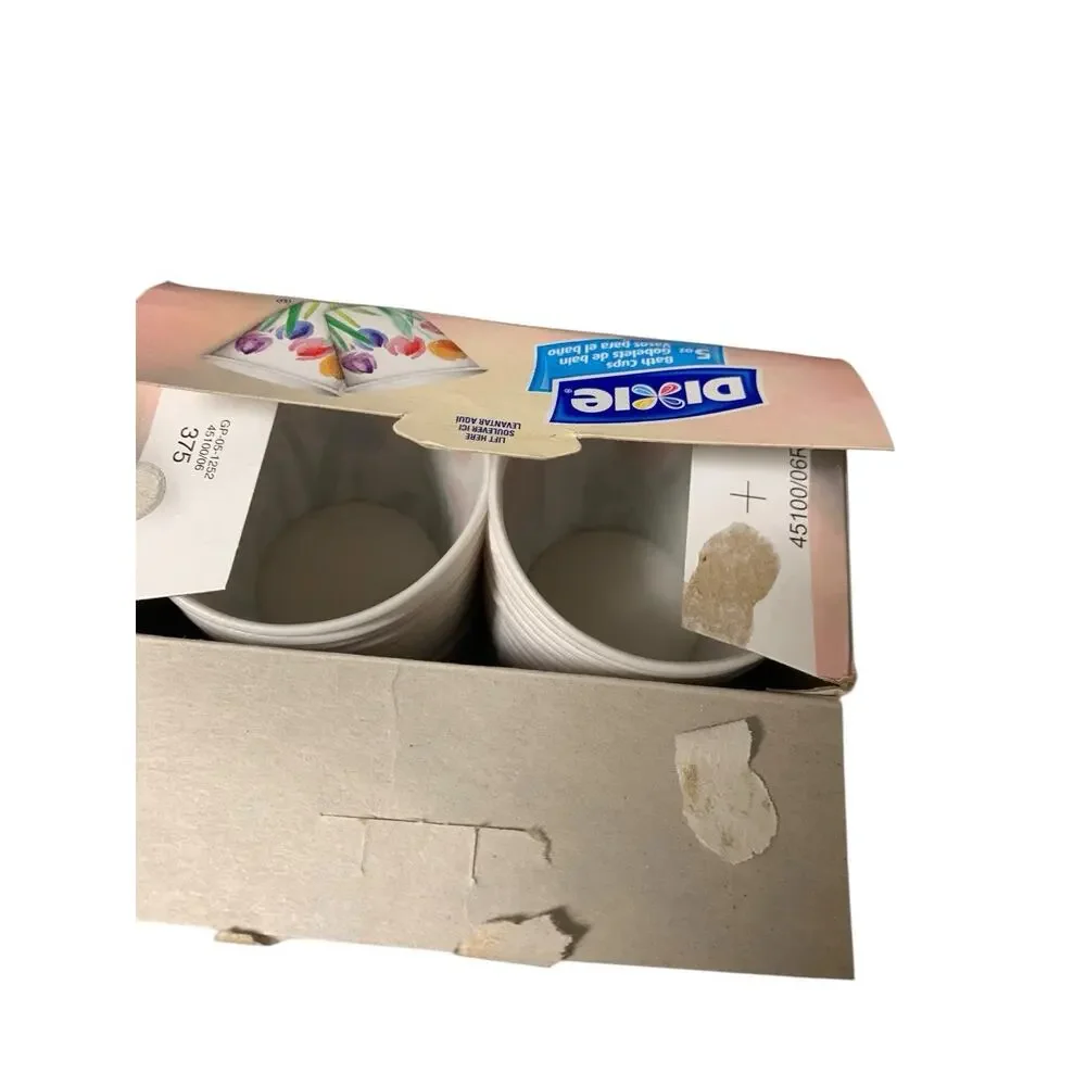 NEW Dixie Cups Disposable 3 Oz Bath Cups Rosy Watercolors 100 CT Opened Box